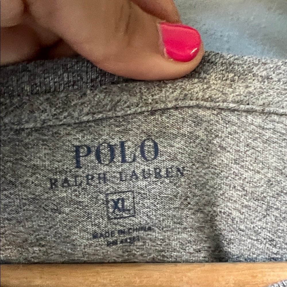 Polo by Ralph Lauren Heather Gray Long Sleeve Shirt - Picture 4 of 6